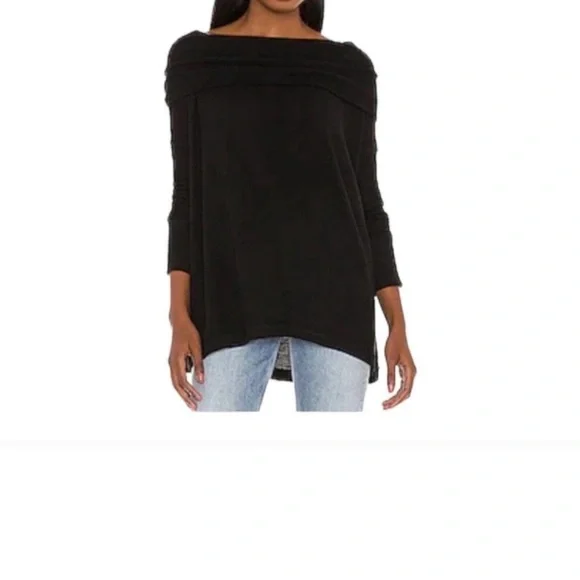 NWT Free People Juicy long sleeve tunic in black - Picture 2 of 10